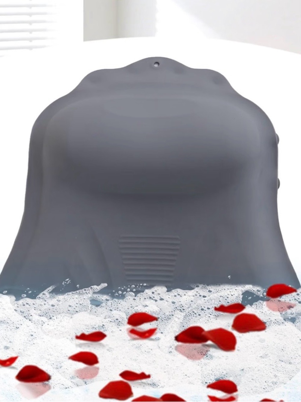 Gray Aromatherapy Bath Pillow - Supportive Comfort for Relaxation